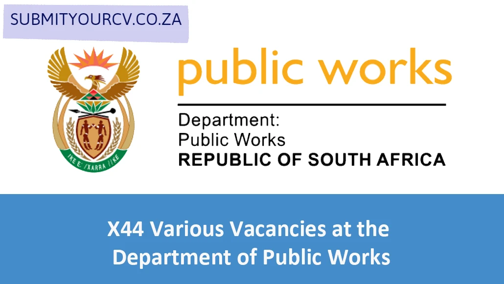 Opportunities at the DEPARTMENT OF PUBLIC WORKS