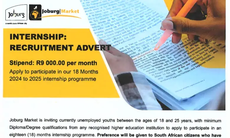 JOBURG MARKET INTERNSHIP PROGRAMME