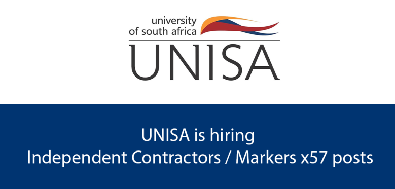 UNISA is seeking candidates to apply for 57 Independent Contractor