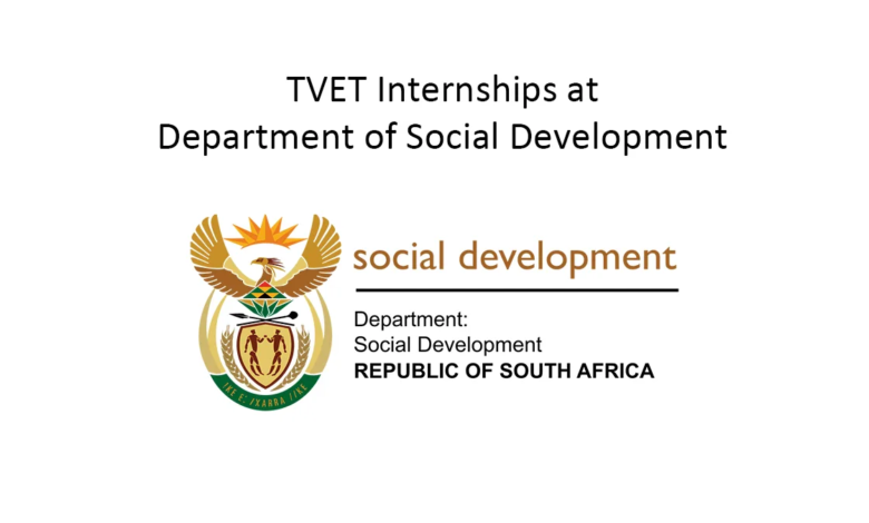 TVET Internships at the Department of Social Development