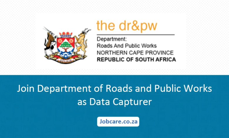 Data Capturer at Department of Roads and Public Works