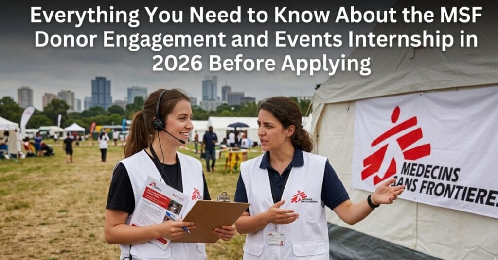 MSF Donor Engagement and Events Internship 2026